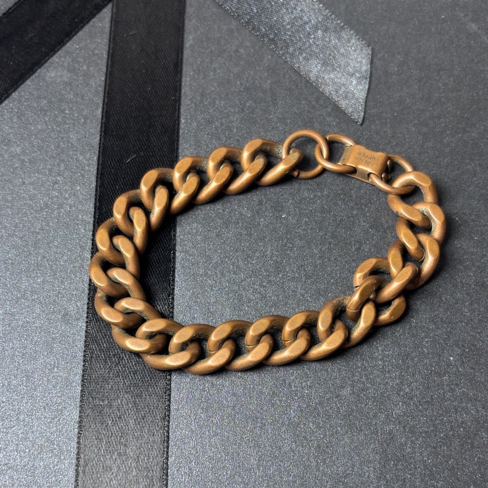 Men's Chunky Chain Bracelet in Bronze Finish